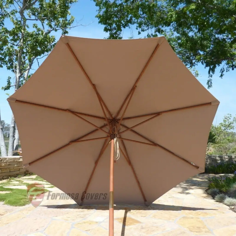 11ft Market Patio Umbrella 8 Rib Replacement Canopy Taupe -