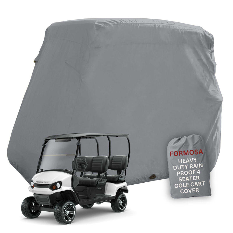 4 Passenger Golf Cart Storage Cover (4 Seater Long Roof 80") Grey