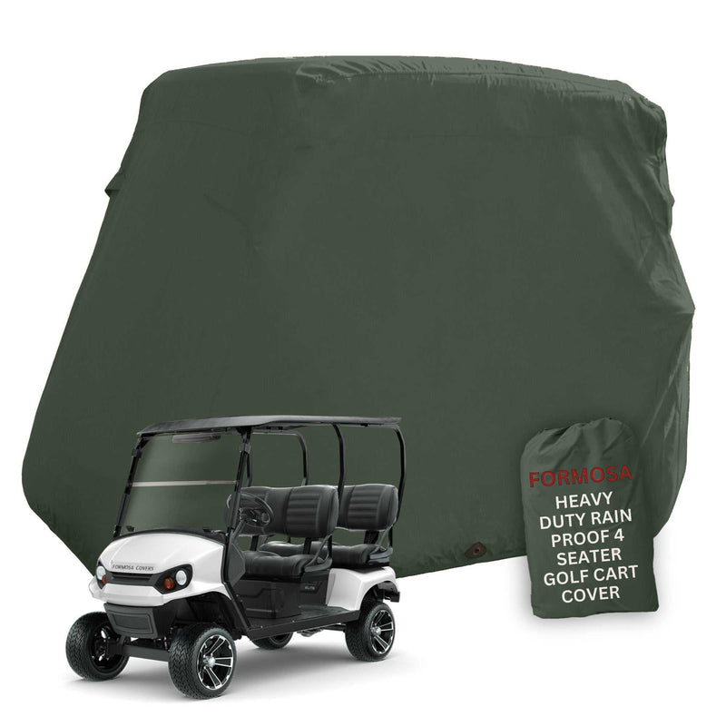 4 Passenger Golf Cart Storage Cover (4 Seater Long Roof 80") Green