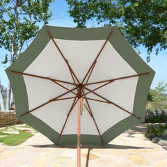 9ft Market Patio Umbrella 8 Rib Replacement Canopy Duet Sage Green