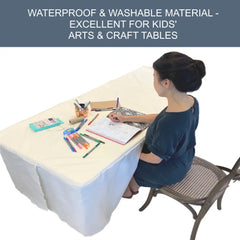 6ft Premium Fitted Tablecloth for 72 x 30 Rectangular Table