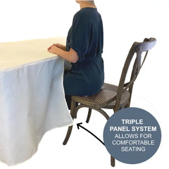 6ft Premium Fitted Tablecloth for 72 x 30 Rectangular Table