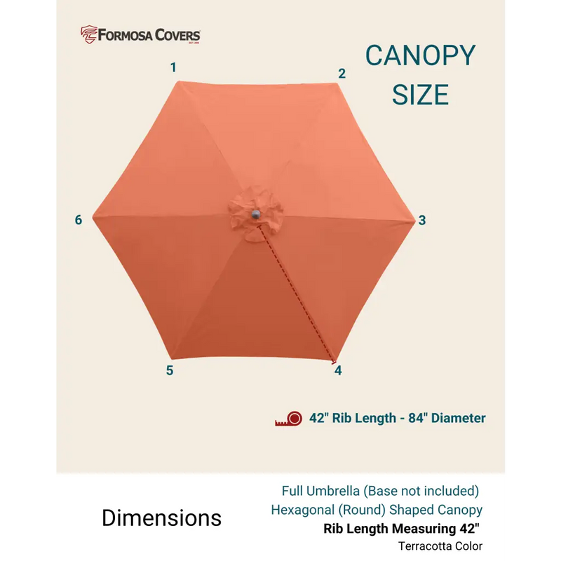 7ft Wooden Patio Garden Market Umbrella with Tilt Mechanism