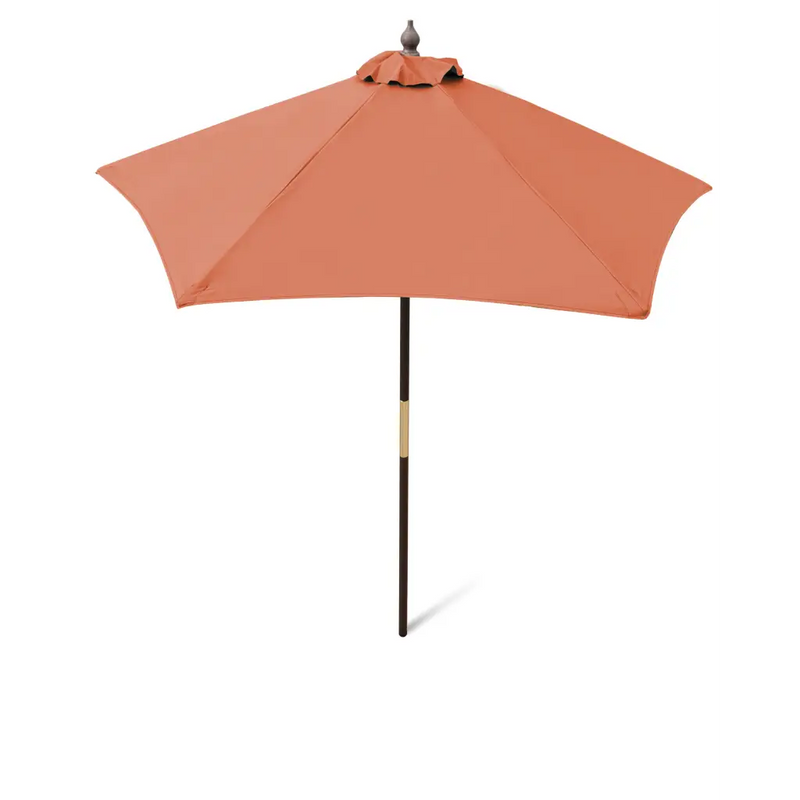 7ft Wooden Patio Garden Market Umbrella with Tilt Mechanism