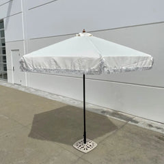 9ft 6 Ribs Replacement Umbrella Canopy w/Fringed Valance in