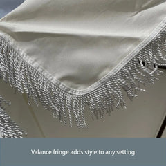 9ft 6 Ribs Replacement Umbrella Canopy w/Fringed Valance in