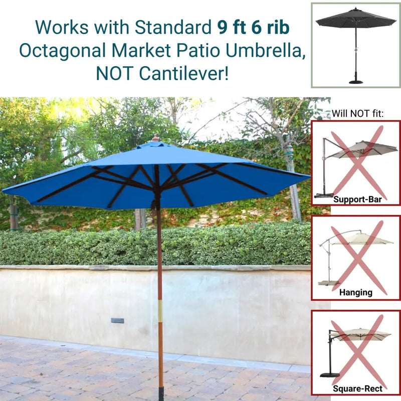 9ft Market Patio Umbrella 6 Rib Replacement Canopy Capri