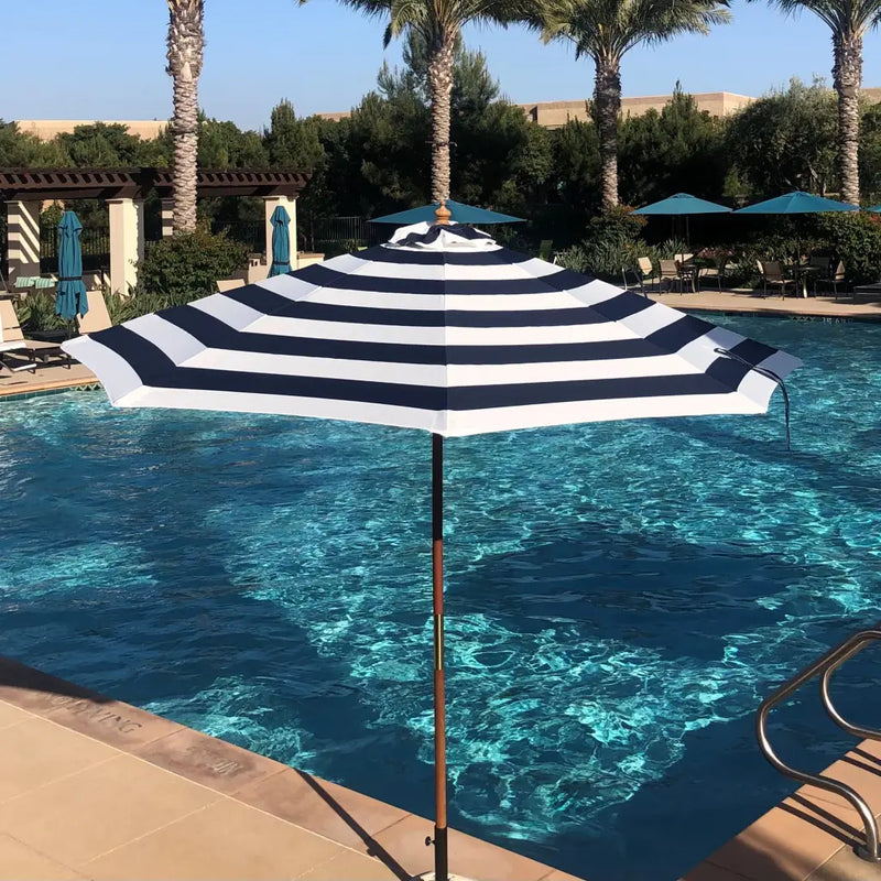 9ft Market Patio Umbrella 8 Rib Replacement Canopy Blue