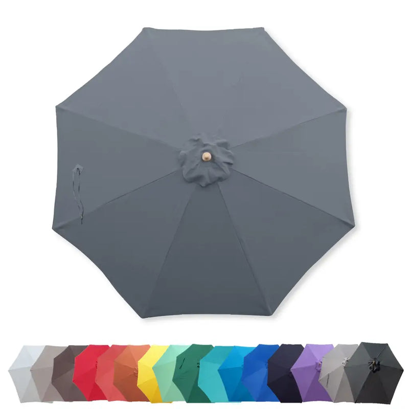 9ft Market Patio Umbrella 8 Rib Replacement Canopy Charcoal