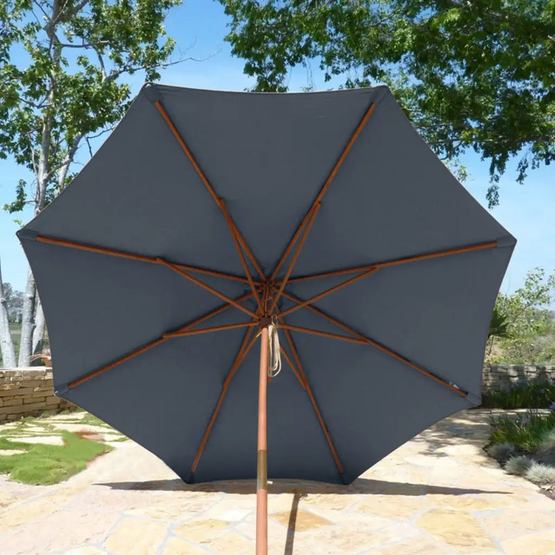 9ft Market Patio Umbrella 8 Rib Replacement Canopy Charcoal