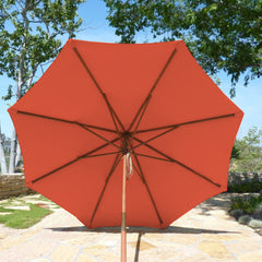 9ft Market Patio Umbrella 8 Rib Replacement Canopy Melon Orange