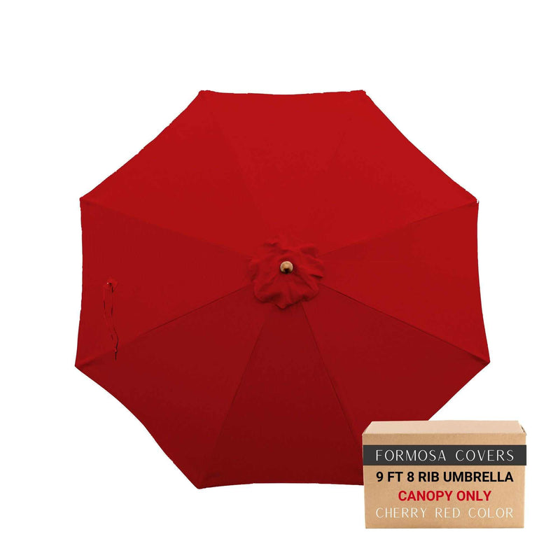 9ft Market Patio Umbrella 8 Rib Replacement Canopy Cherry Red