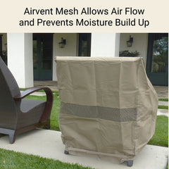 Air Vent Prevents Mold and Mildew from Moisture Build Up Best Quality Outdoor Patio Chair Cover Waterproof Protection Oversized Club Chair Cover Taupe All Weather Shield Classic Accessories West Elm Jennie Kayne