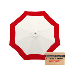 9ft Market Patio Umbrella 8 Rib Replacement Canopy Duet Red