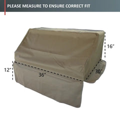 Built-In BBQ Outdoor Gas Grill Cover 36L x 30D 16H Taupe -