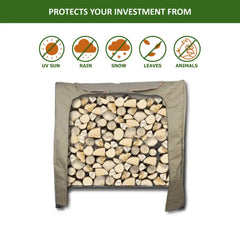 Firewood Log Rack Outdoor and Indoor Cover - Up to 45 Long -