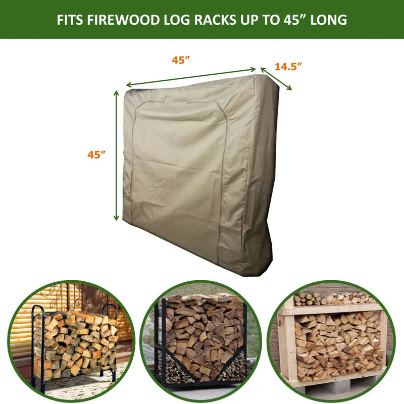 Firewood Log Rack Outdoor and Indoor Cover - Up to 45 Long -