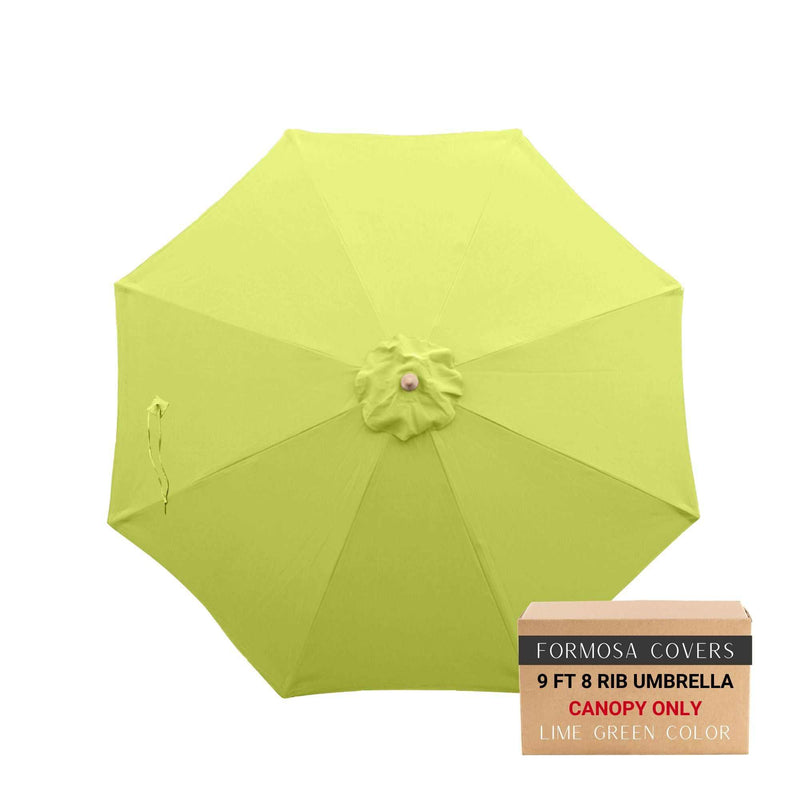 9ft Market Patio Umbrella 8 Rib Replacement Canopy Avocado Lime Green