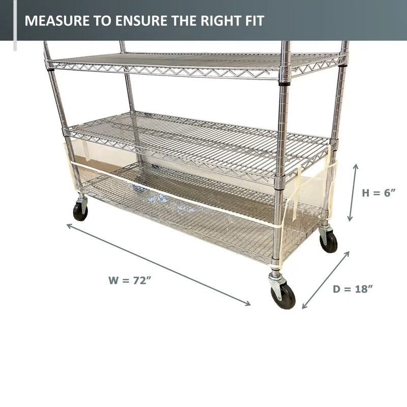 Storage Shelving Bottom Cover 72W x 18D 6H one side see