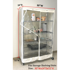 Storage Shelving Unit Cover fits racks 30W x 24D 72H one