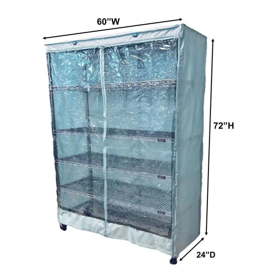 Storage Shelving Unit Cover fits racks 60W x 24D 72H one