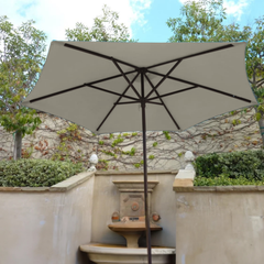 9ft Market Patio Umbrella 6 Rib Replacement Canopy Natural