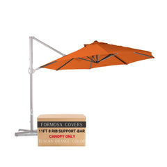 11ft Cantilever Supported Bar Umbrella 8 Rib Replacement Canopy Tuscan Orange